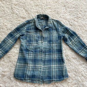 North Face blue flannel